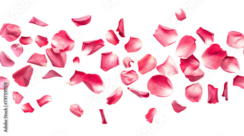 Floating rose petals on transparent background © Kavindu Dilshan