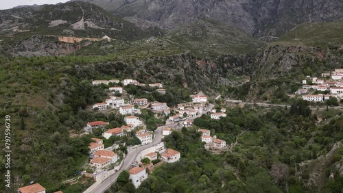 Aerial Views of Dhermi Old Town: Exploring Mediterranean Charm on Albania's Southern Coast