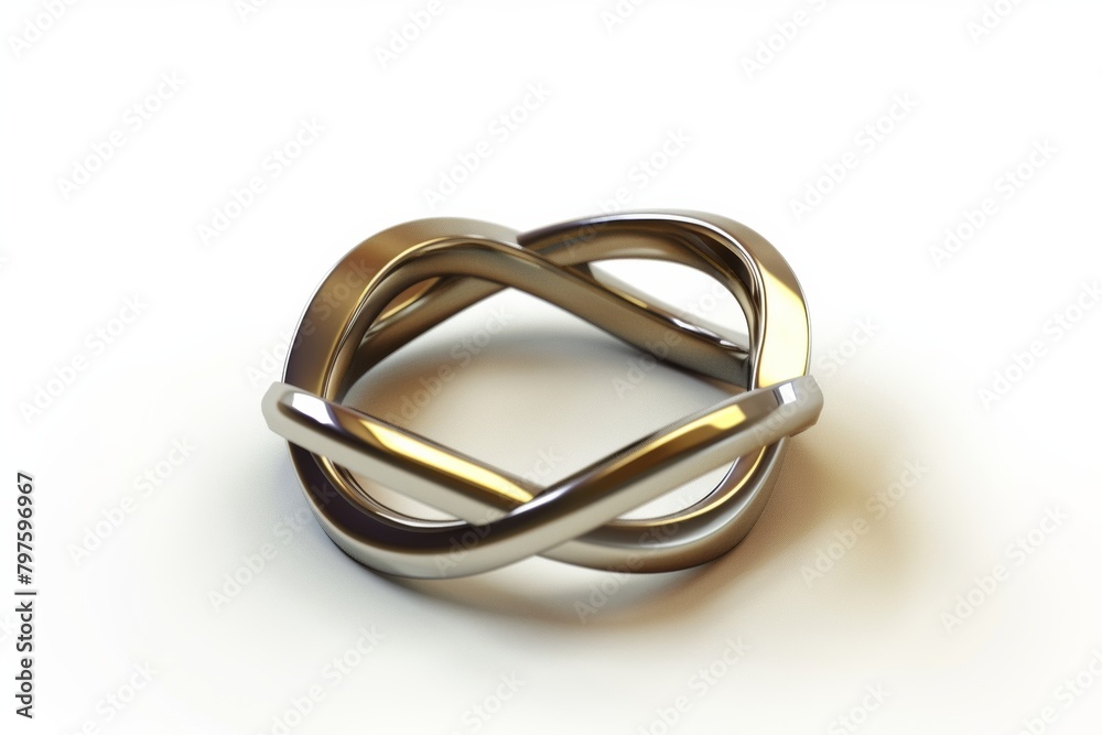Infinity Ring Isolated on clear white background Infinity Ring Isolated on clear white background