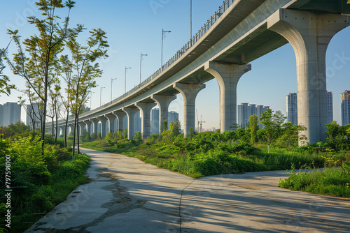 concrete road curve of viaduct in shanghai china outdoor © Fabio