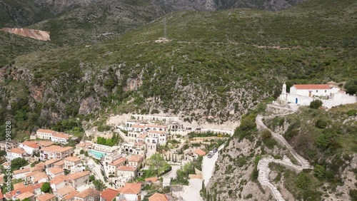 Drone Footage: Discovering the Picturesque Dhermi Old Town and its Stone Houses on Albania's Southern Coast