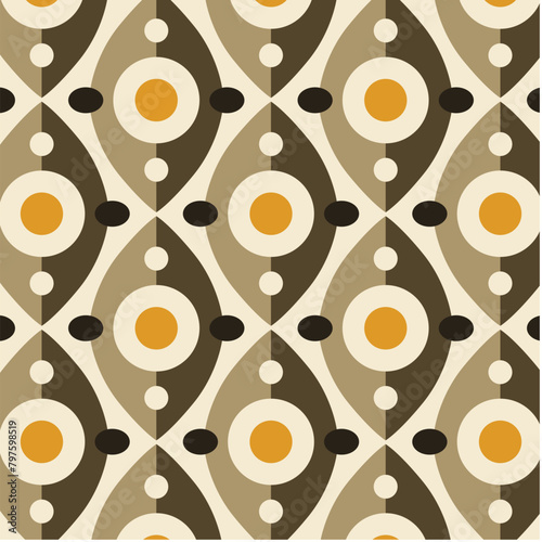 60s retro design in fabric, wallpaper and textures