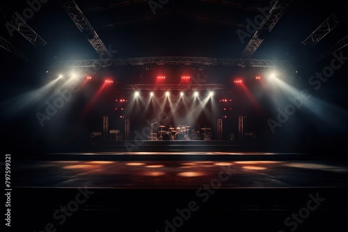 Concert stage spotlight entertainment.