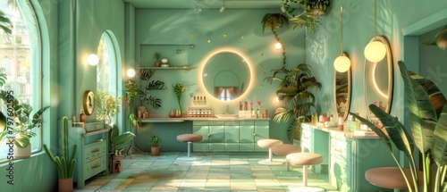 Your protagonist inherits a failing beauty salon and must revitalize it using only eco-friendly products. photo