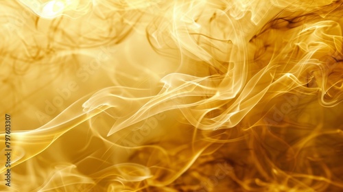 smoke art, gold colors, texture background, 16:9