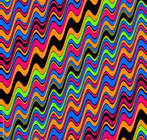 seamless pattern with colorful waves