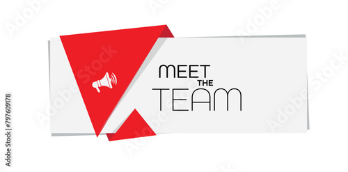 Meet the team on white background	