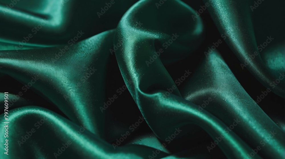 Fototapeta premium emerald green silk background
