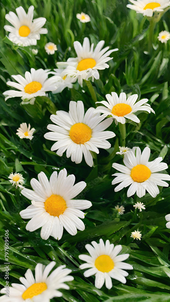 Obraz premium daisies on grass