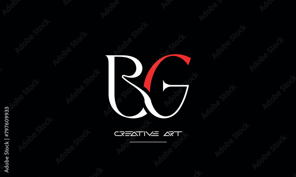 GB, BG, G, B abstract letters logo monogram GB, BG, G, B abstract letters logo monogram