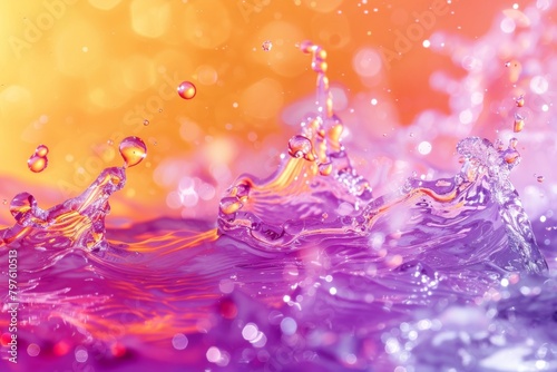 Liquid dance in vibrant hues