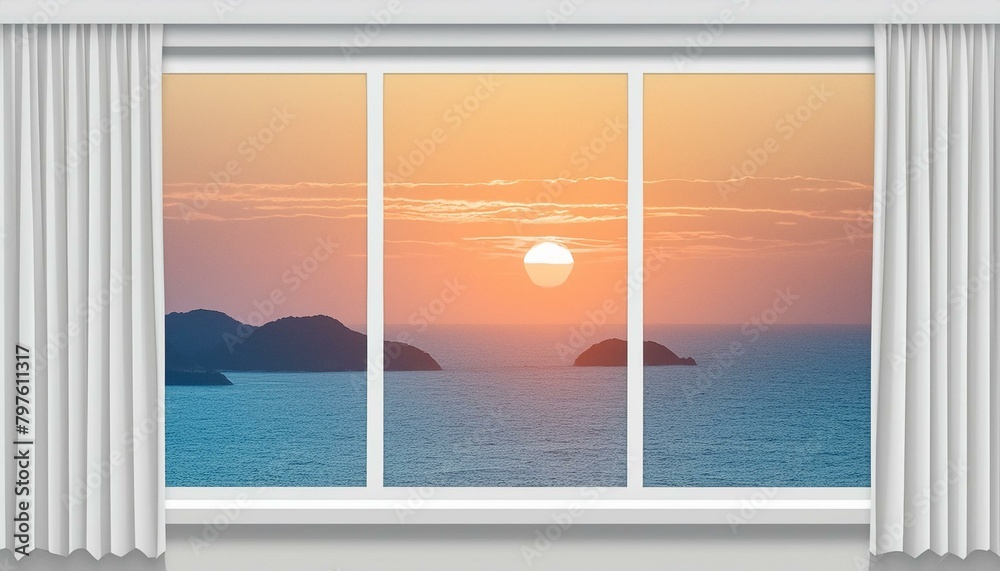 Fototapeta premium Creating a 4k virtual video animation background of a bedroom balcony with a view of an ocean sunset requires some imagination and an understanding of seamless looping video creation. Here's a brief d