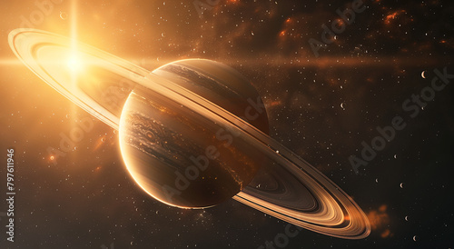 planet in space, jupiter, rings