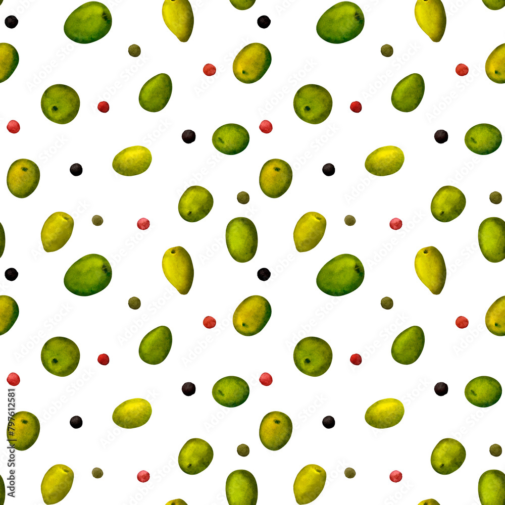 Olive green. Seamless pattern for prints on wallpaper, textiles, diy, scrapbooking for packaging. For kitchen and restauran tdesign, cook and recipe book. Cottagecore and farmhouse design Olive green. Seamless pattern for prints on wallpaper, textiles, diy, scrapbooking for packaging. For kitchen and restauran tdesign, cook and recipe book. Cottagecore and farmhouse design