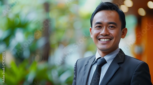 Indonesian Business Person with Friendly Smile, Indonesian, business person, friendly smile photo