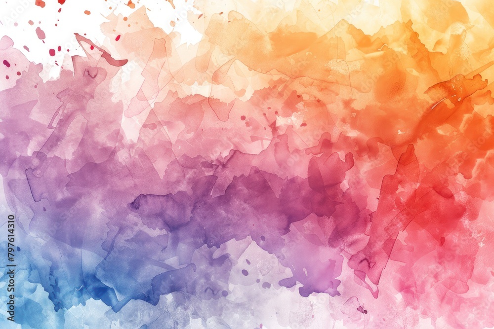 Fototapeta premium A Beautiful Watercolor Background with Rich Colors and Expressive Strokes. 