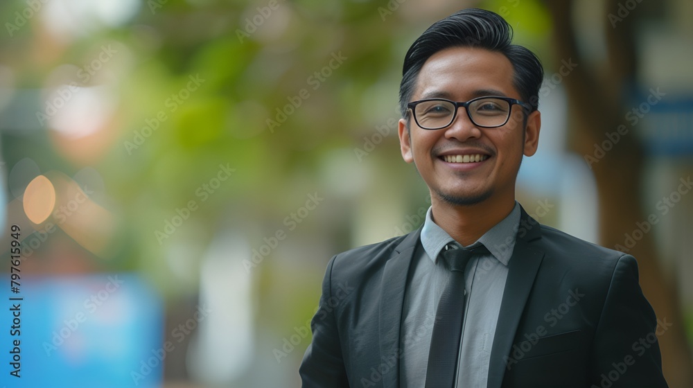Indonesian Business Person with Friendly Smile, Indonesian, business person, friendly smile Indonesian Business Person with Friendly Smile, Indonesian, business person, friendly smile