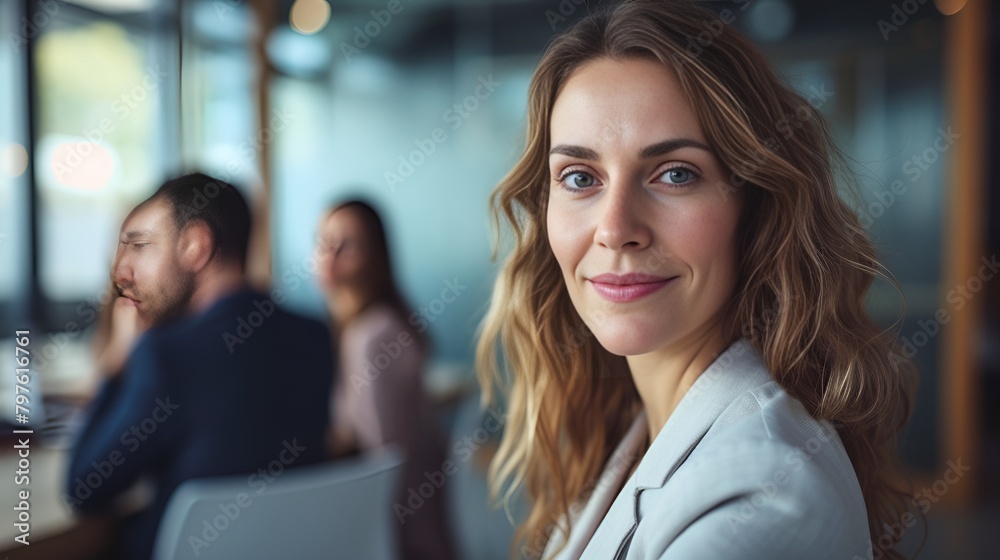 Italian Businesswoman Engaged in Team Meeting, Italian, businesswoman, team meeting