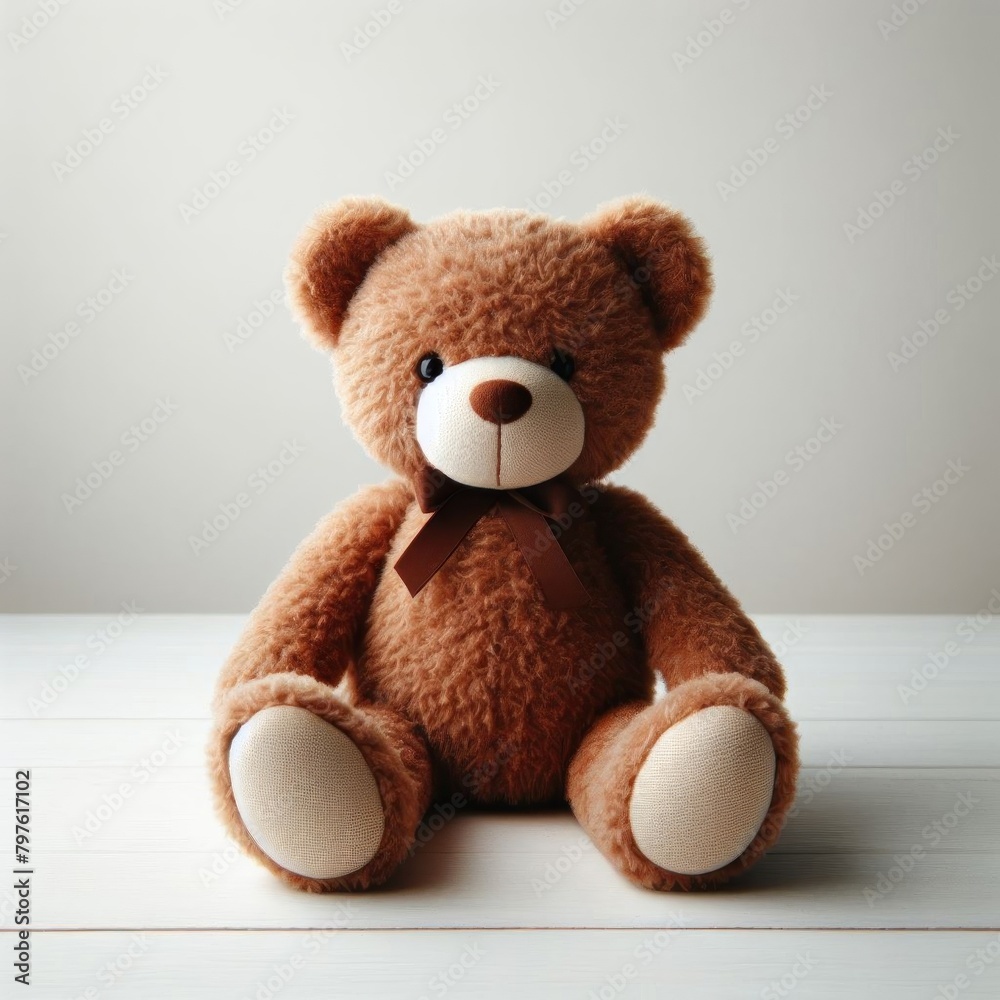 Chocolate Teddy Bear on White Chocolate Teddy Bear on White