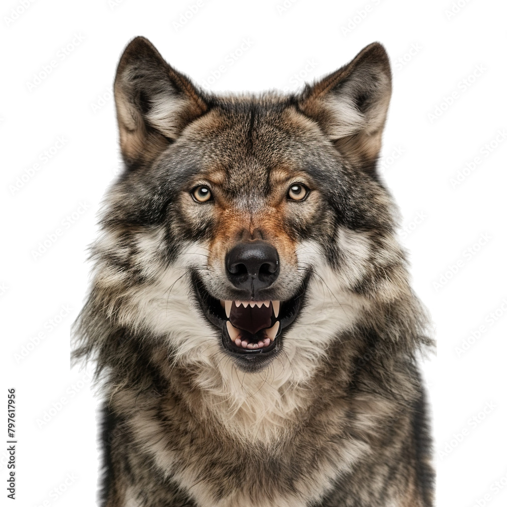 Fototapeta premium wolf isolated on white background