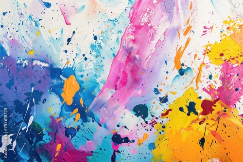 Paint splash background with vibrant colors 
