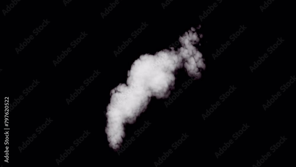 White Smoke Effect on Black Background 3D Animation Isolated Motion Graphic Smoke Bomb Effect with Alpha Channel Transparent Background. White Smoke Effect on Black Background 3D Animation Isolated Motion Graphic Smoke Bomb Effect with Alpha Channel Transparent Background.