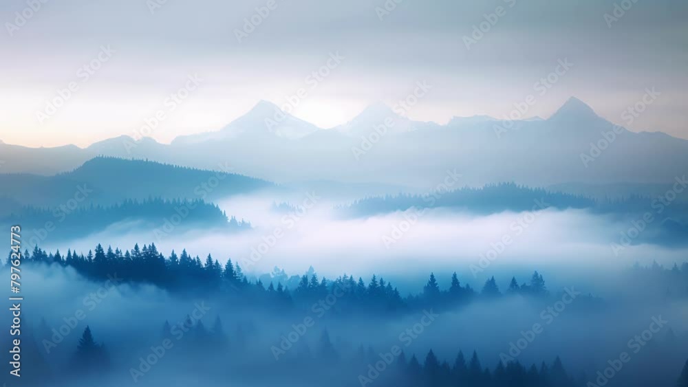 Veiled in a gauzy veil of fog the distant peaks of the enchanted wilderness create a mesmerizing vista inviting one to lose themselves in the magic and mystery of this ethereal wonderland. . Veiled in a gauzy veil of fog the distant peaks of the enchanted wilderness create a mesmerizing vista inviting one to lose themselves in the magic and mystery of this ethereal wonderland. .