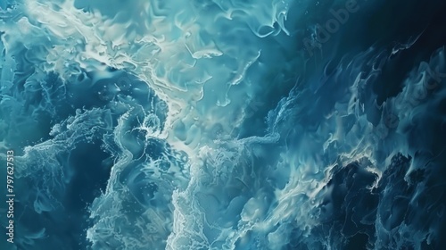 Fluidity of the sea. Abstract ocean waves background. 