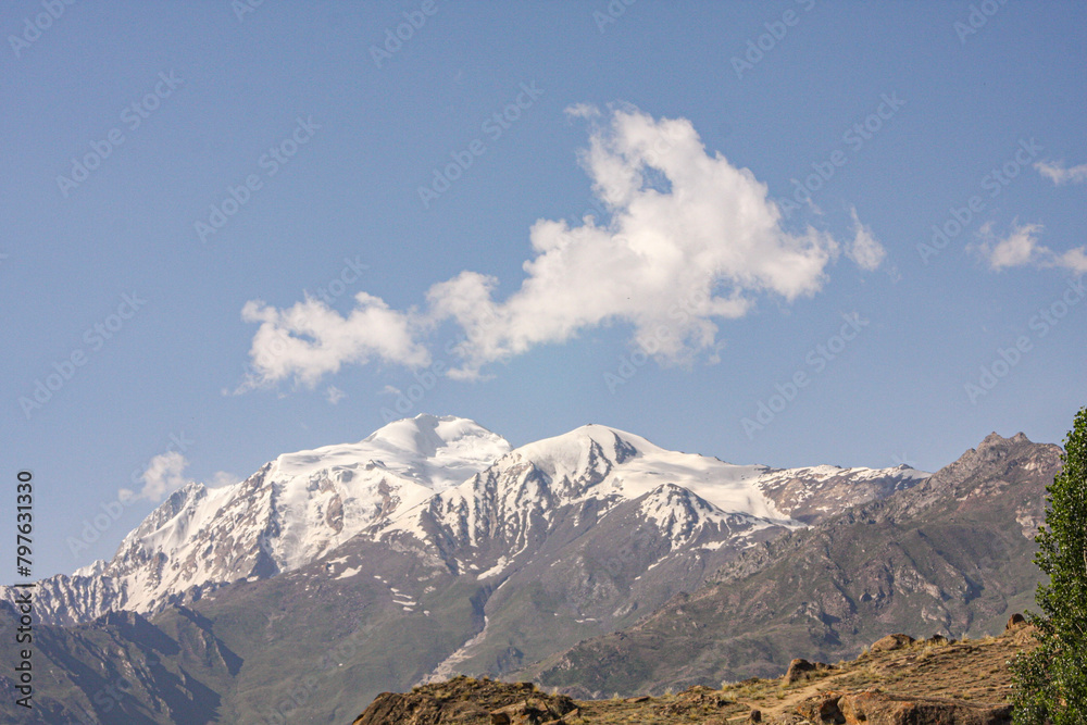 Rakaposhi snow peak Karimabad, Hunza.