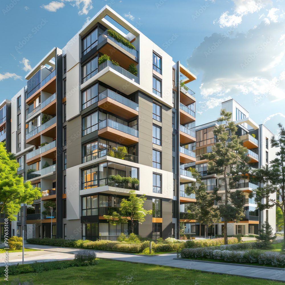 EU Modern european complex of apartment buildings. And outdoor facilities. Mixed media.
EU Modern european complex of apartment buildings. And outdoor facilities. Mixed media.