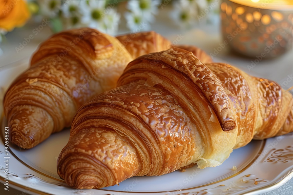 French Pastry Delight: Butter Croissants Meet Dessert Twist