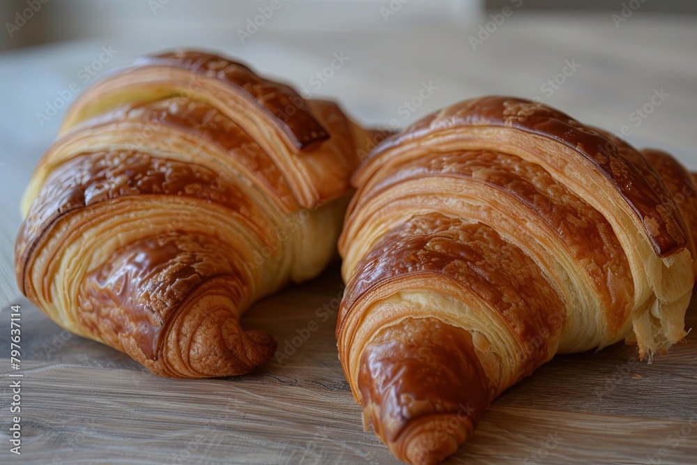 Rustic Charm Delights: Traditional Croissants - Homemade & Crispy Goodness