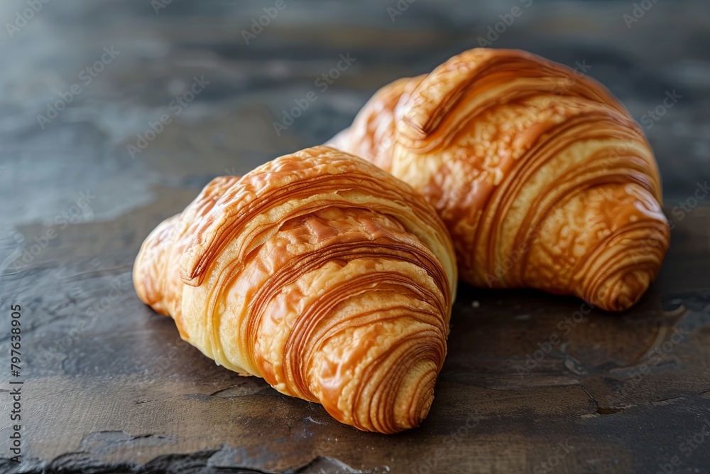 French Conceits: Two Decadent Croissants in Morning Ambiance