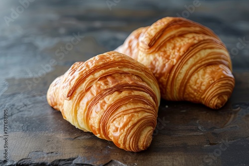 French Conceits: Two Decadent Croissants in Morning Ambiance