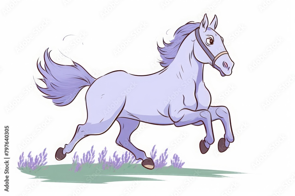 lavender horse galloping lavender horse galloping