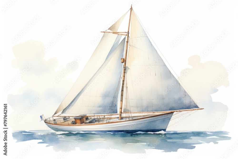 Fototapeta premium Sailboat vehicle yacht transportation.