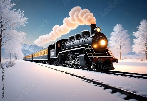 An 8k highly realistic image of a vintage train ch (5)