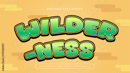 Brown orange and green wilderness 3d editable text effect - font style