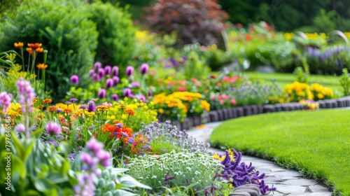 Blooming Annual Flowers Garden