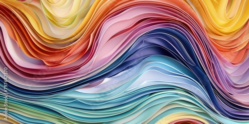 Vibrantly colored abstract background designed with a charming paper-inspired aesthetic.