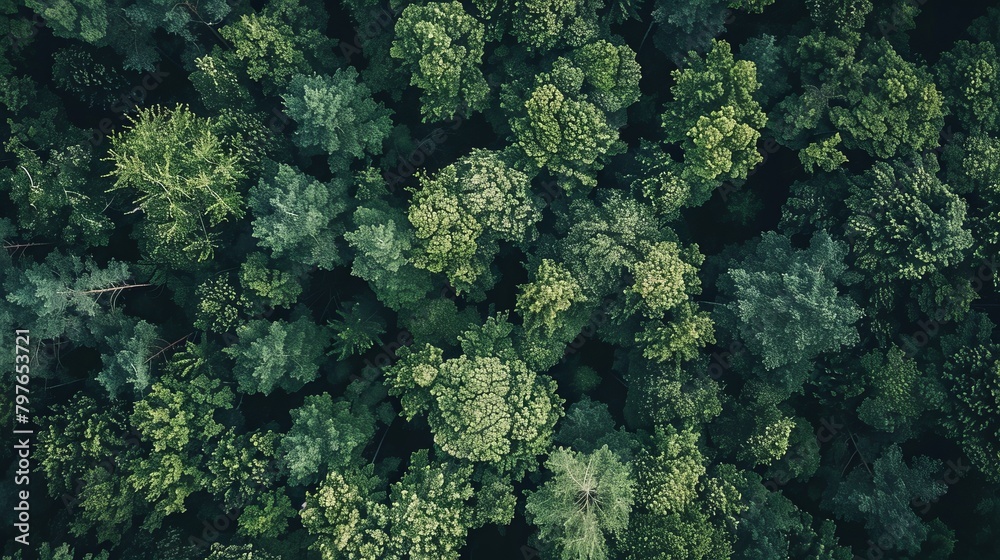 Aerial view of a peaceful forest, the earthy browns blending harmoniously with the natural setting, emphasizing tranquility and seclusion Aerial view of a peaceful forest, the earthy browns blending harmoniously with the natural setting, emphasizing tranquility and seclusion