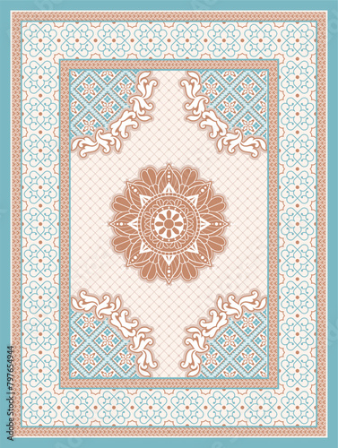 vintage carpet vector design 7