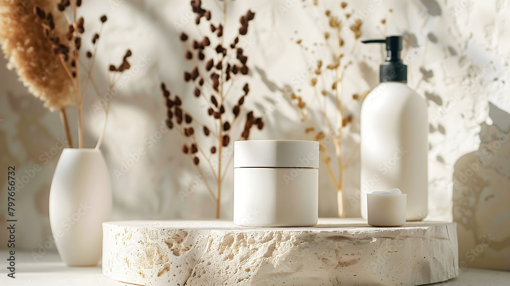 Cosmetics product mock up, aesthetic background, template, blank body cream bottles, lotion, copy space area Cosmetics product mock up, aesthetic background, template, blank body cream bottles, lotion, copy space area