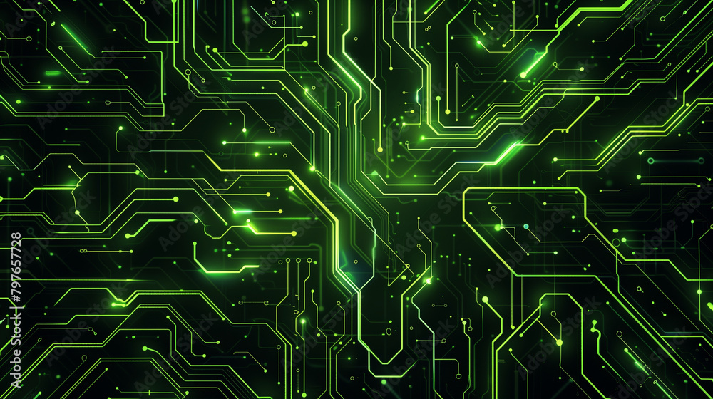 Green abstract technology background
