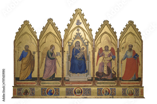 Polyptych with saints and angels
