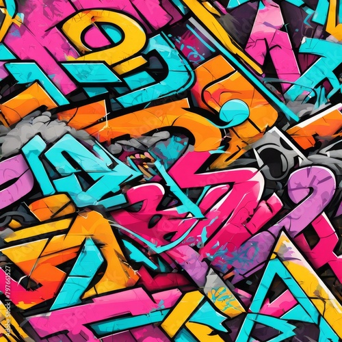 Wallpaper Mural Colorful graffiti style word. Abstract urban art. Torontodigital.ca