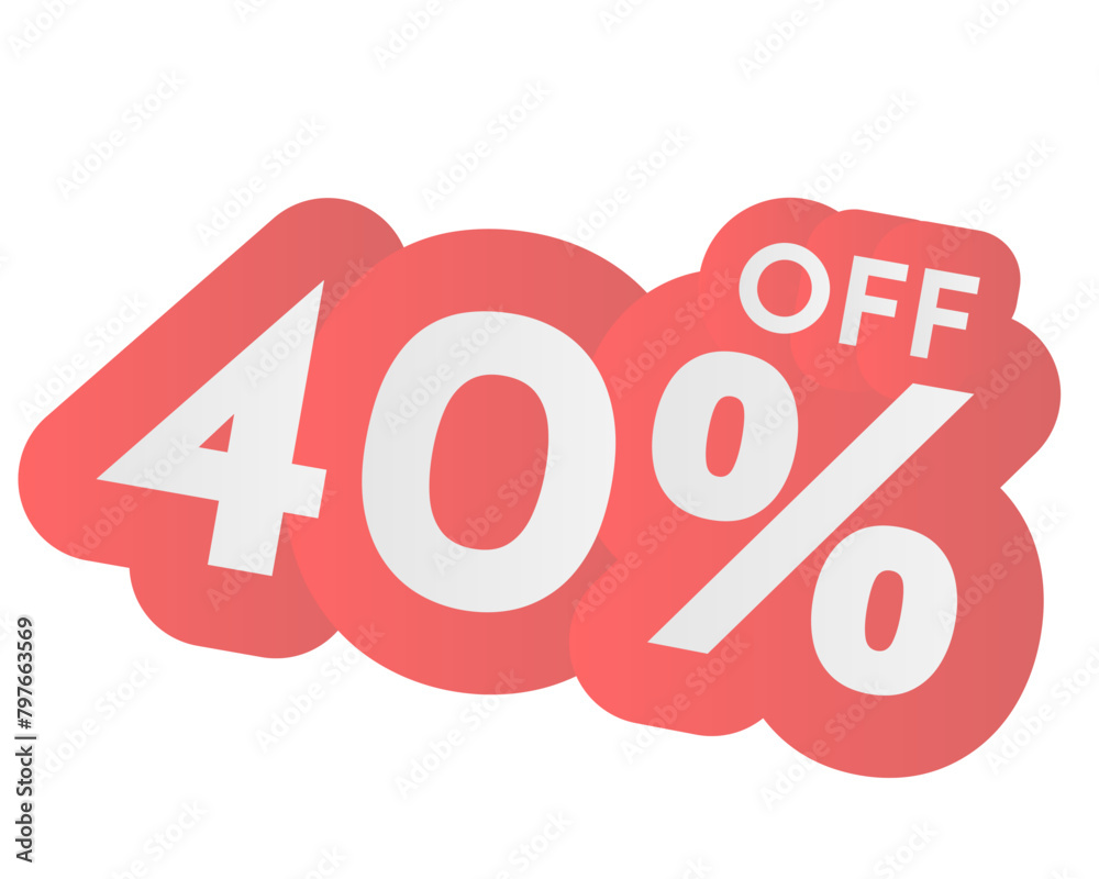 40% discount sale promotion
Stock vector image on white background 40% discount sale promotion
Stock vector image on white background