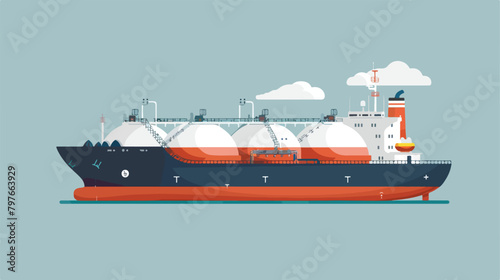 A gas carrier ship icon isolated. Vector illustration
