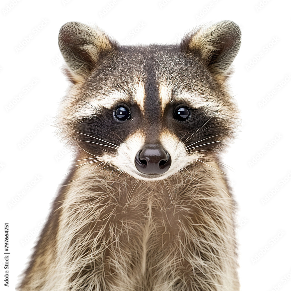 raccoon on white raccoon on white