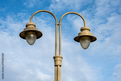Street lighting. lanterns on the street. lamp in the park. Old street light